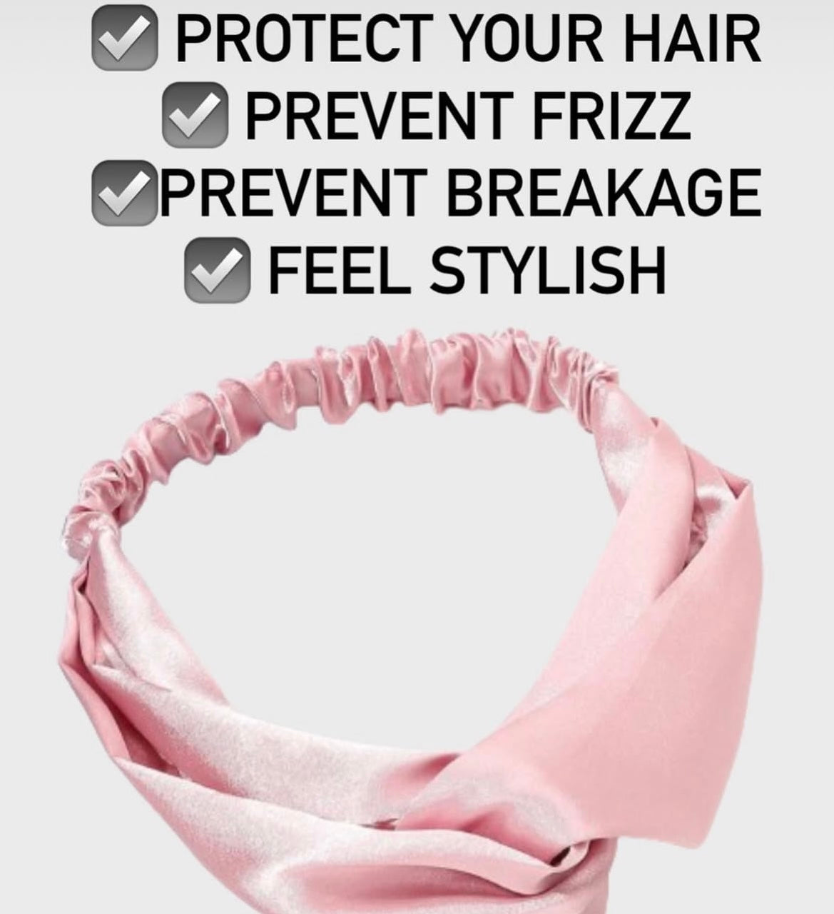 Pink Satin Headband