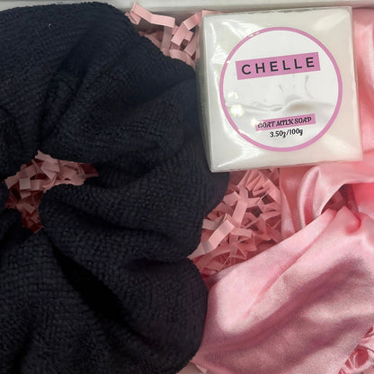 The Pamper Package - Black Towel Scrunchie