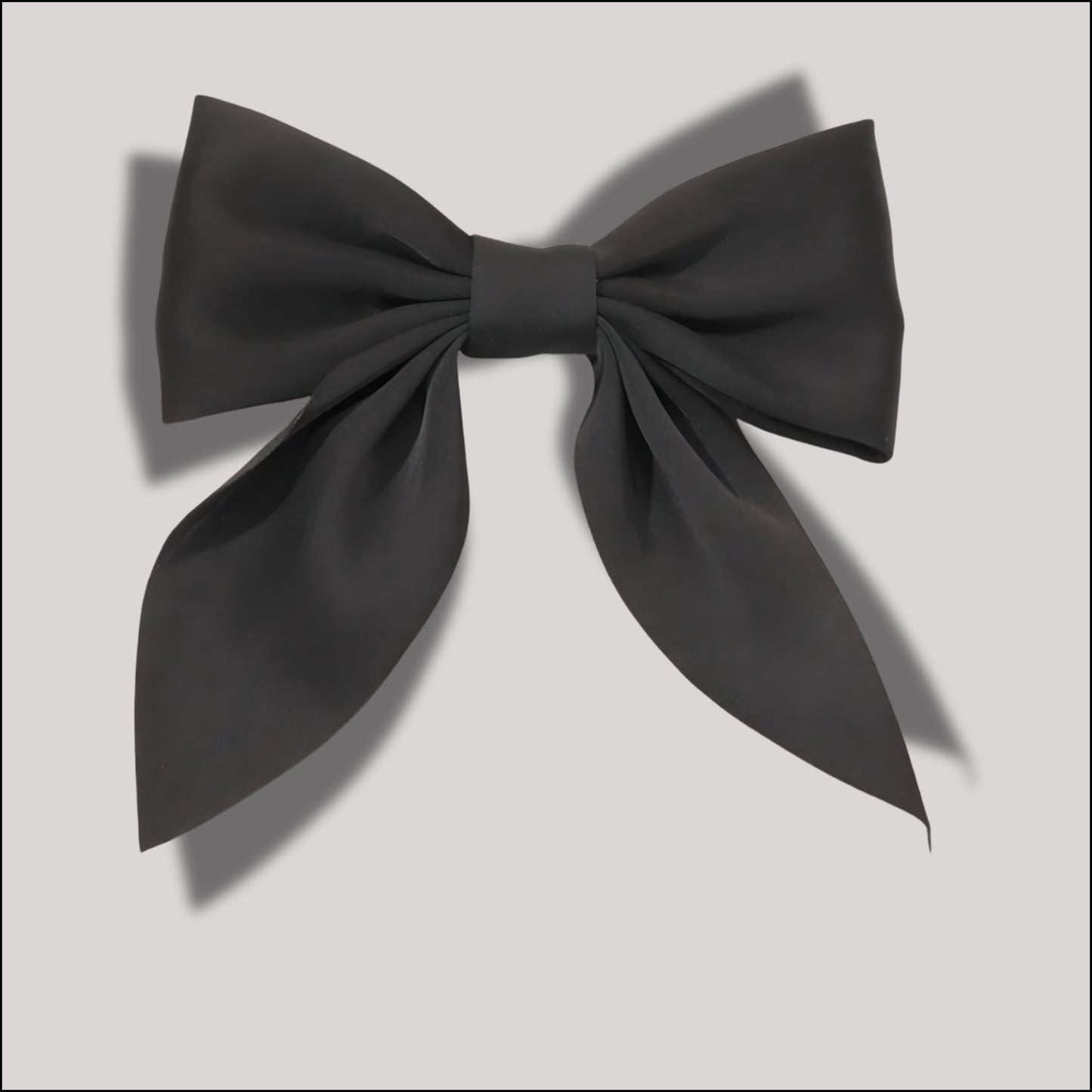 Black Satin Bow