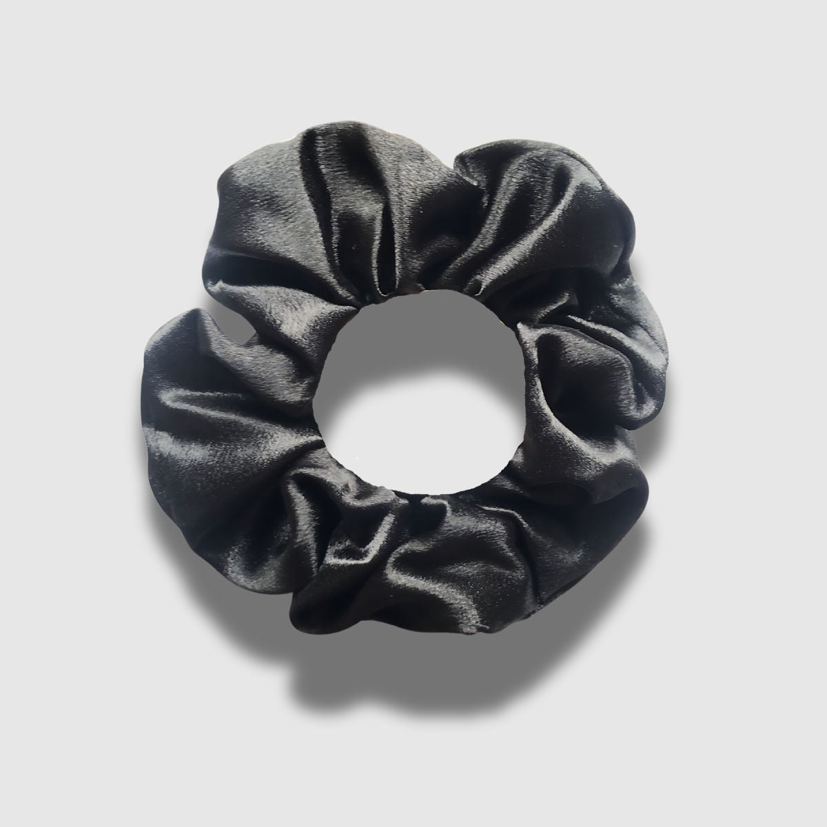 Black Satin Scrunchie