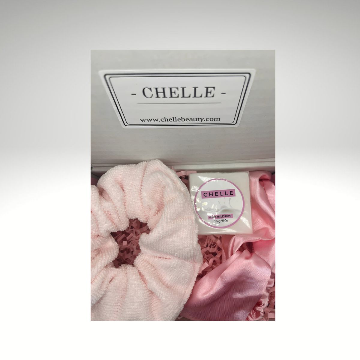 The Pamper Package - Pink Towel Scrunchie