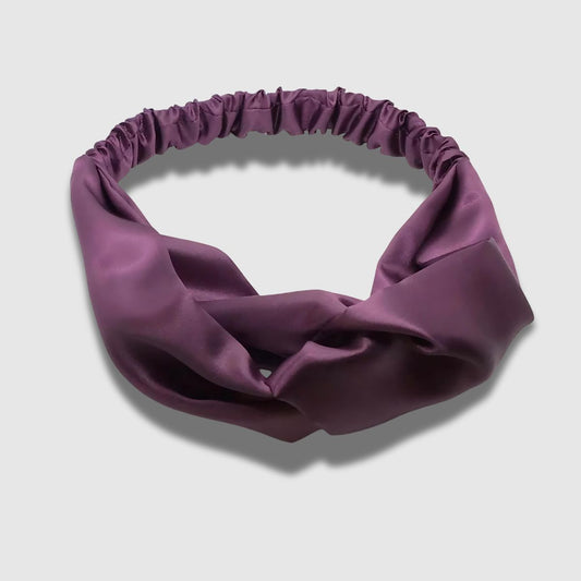 Purple Satin Headband