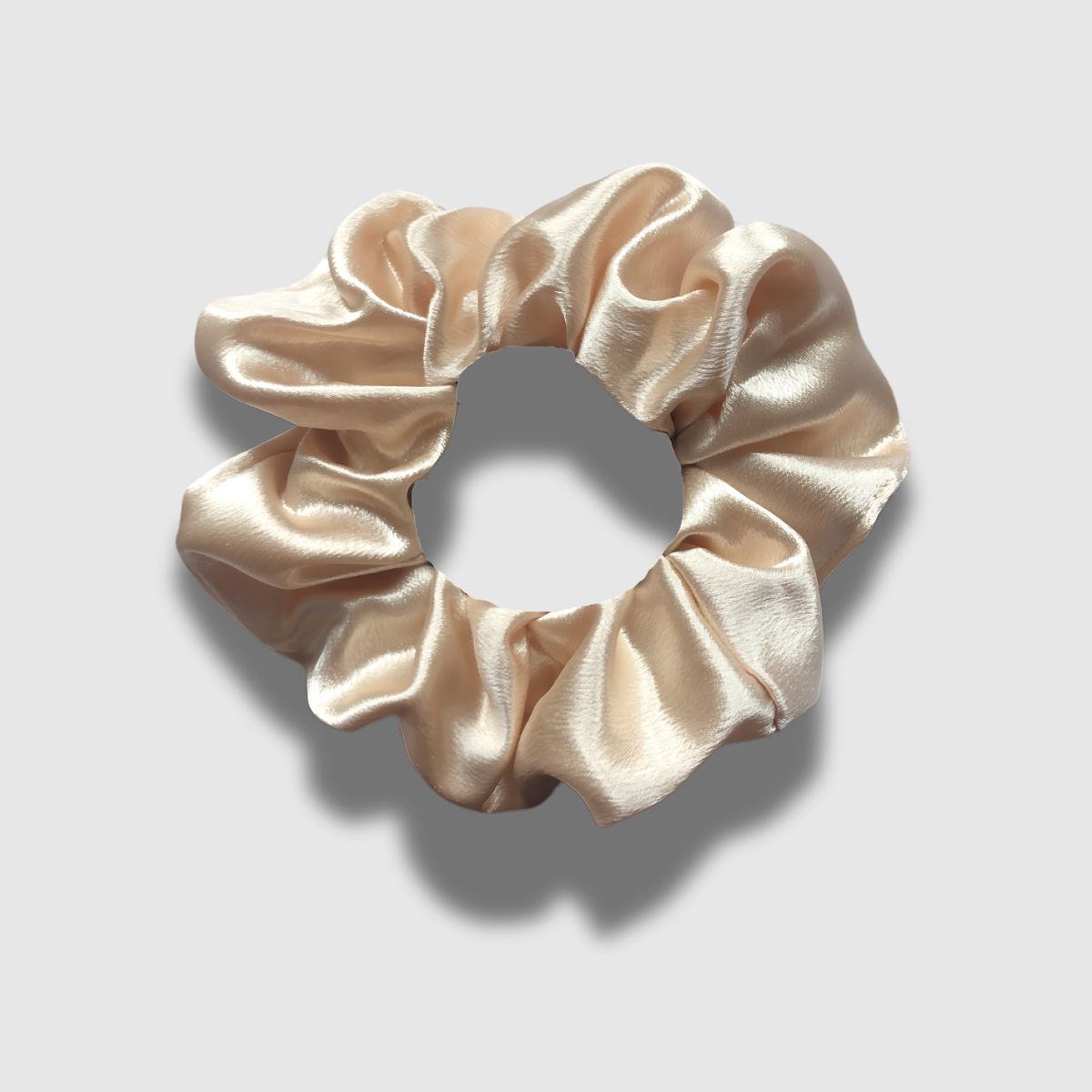 Champagne Satin Scrunchie