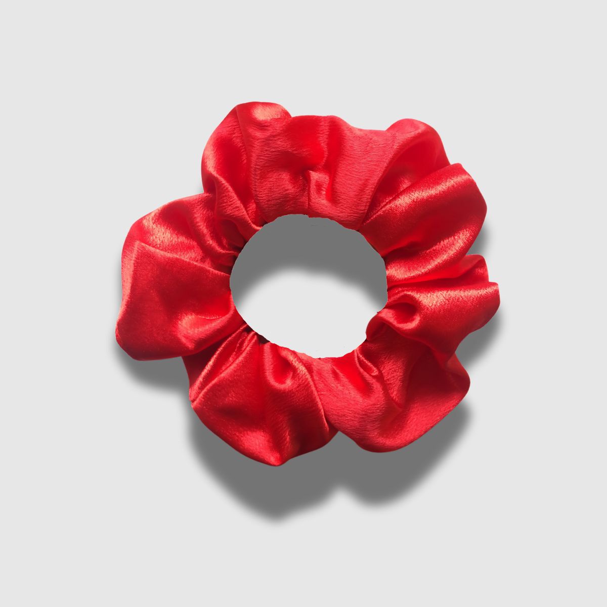 Red Satin Scrunchie