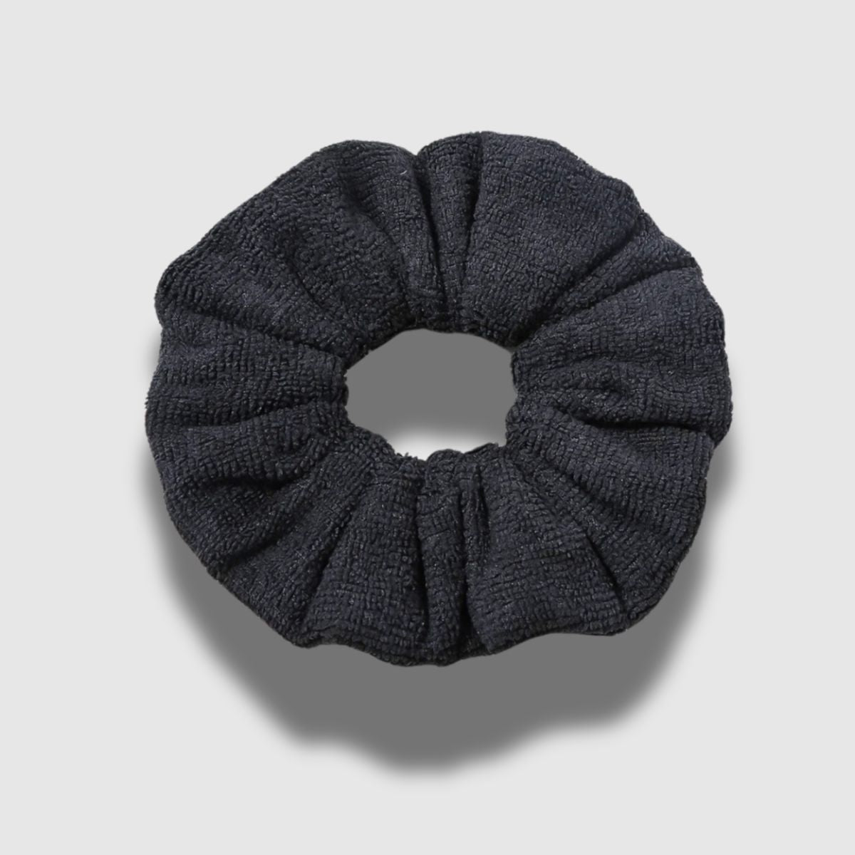 Black Microfibre Towel Scrunchie