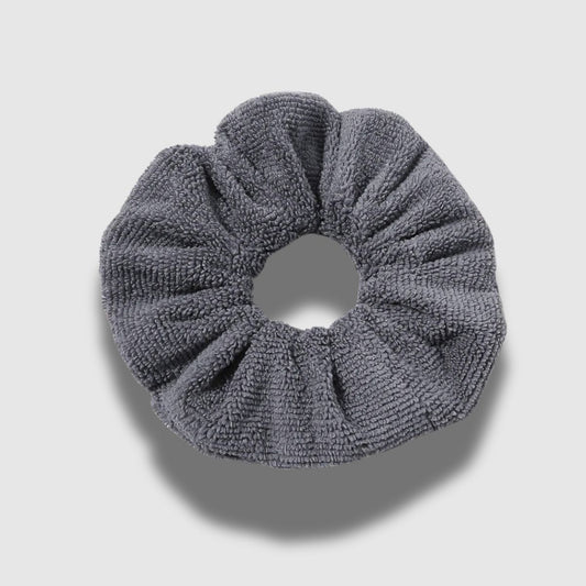 Grey Microfibre Towel Scrunchie