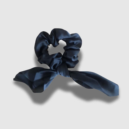 Satin Scrunchie Scarf & Mini Scrunchies Box Set - Black